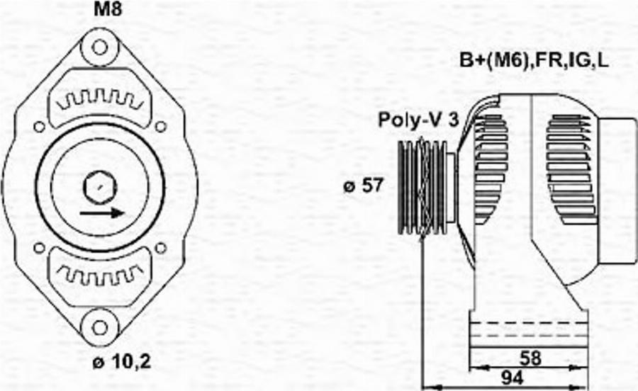 Magneti Marelli 943356582010 - Alternatore autozon.pro