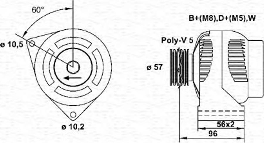 Magneti Marelli 943356575010 - Alternatore autozon.pro