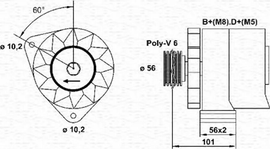 Magneti Marelli 943356626010 - Alternatore autozon.pro