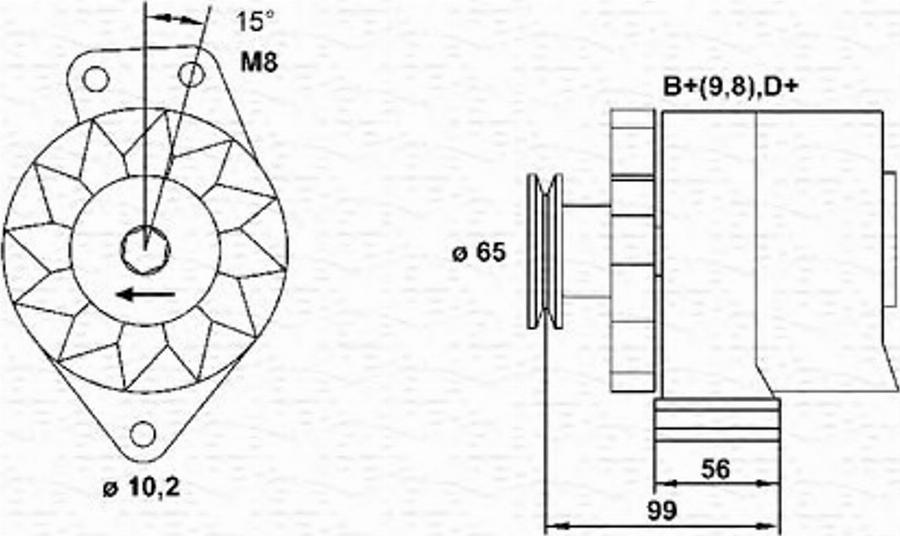 Magneti Marelli 943356813010 - Alternatore autozon.pro