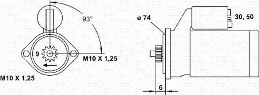 Magneti Marelli 943241043010 - Motorino d'avviamento autozon.pro