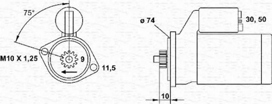 Magneti Marelli 943241050010 - Motorino d'avviamento autozon.pro