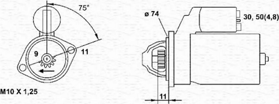 Magneti Marelli 943241051010 - Motorino d'avviamento autozon.pro