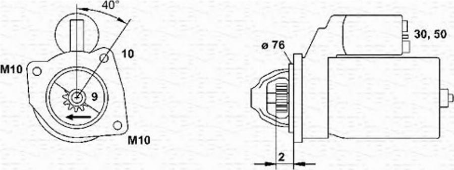 Magneti Marelli 943241060010 - Motorino d'avviamento autozon.pro