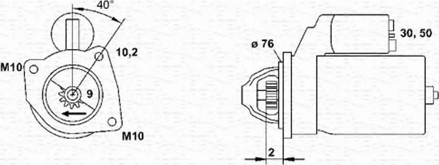 Magneti Marelli 943241061010 - Motorino d'avviamento autozon.pro