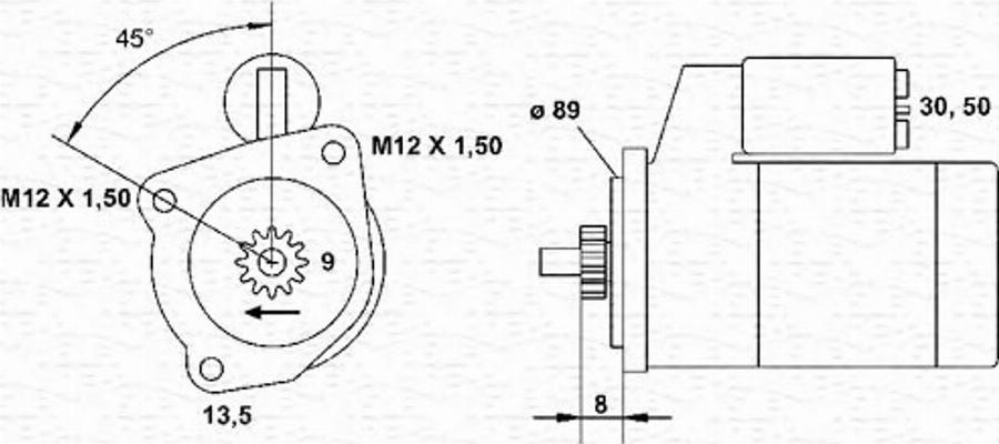 Magneti Marelli 943241016010 - Motorino d'avviamento autozon.pro