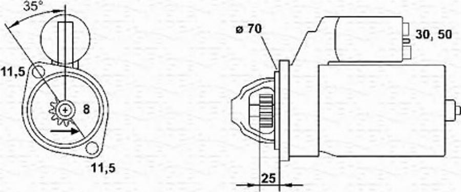 Magneti Marelli 943 24 111 401 0 - Motorino d'avviamento autozon.pro