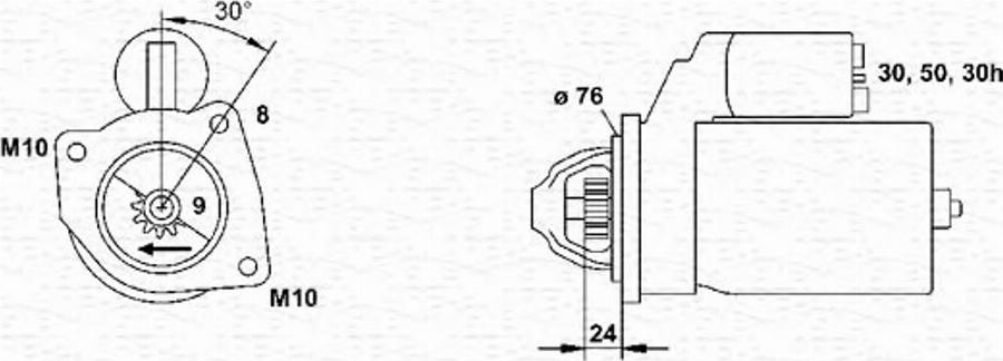 Magneti Marelli 943241170010 - Motorino d'avviamento autozon.pro