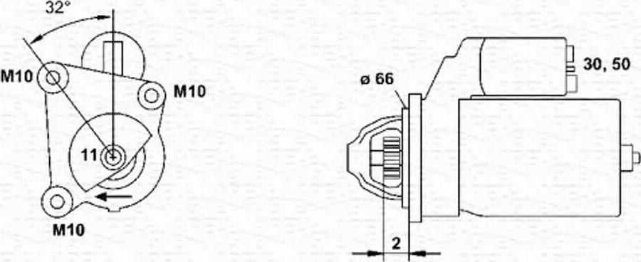 Magneti Marelli 943254043010 - Motorino d'avviamento autozon.pro