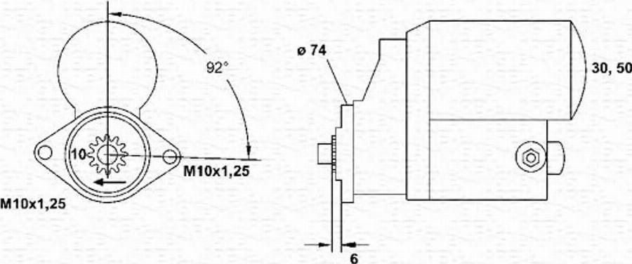 Magneti Marelli 943254078010 - Motorino d'avviamento autozon.pro