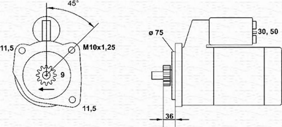 Magneti Marelli 943251908010 - Motorino d'avviamento autozon.pro