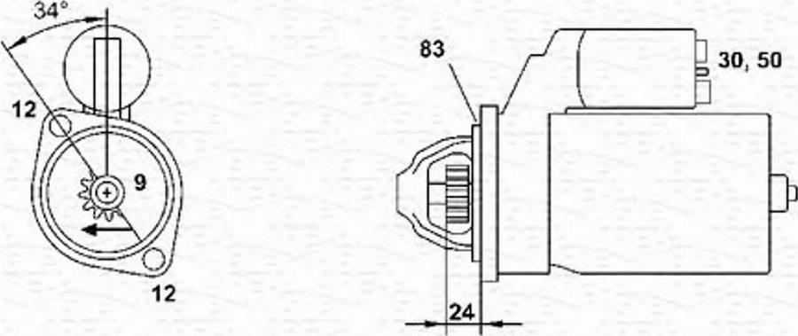 Magneti Marelli 943251445010 - Motorino d'avviamento autozon.pro