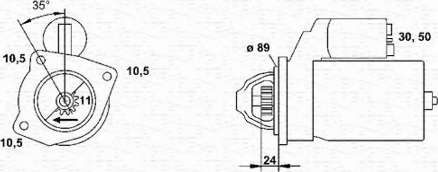 Magneti Marelli 943251441010 - Motorino d'avviamento autozon.pro