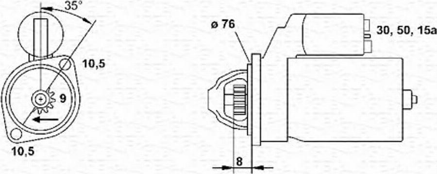 Magneti Marelli 943251455010 - Motorino d'avviamento autozon.pro