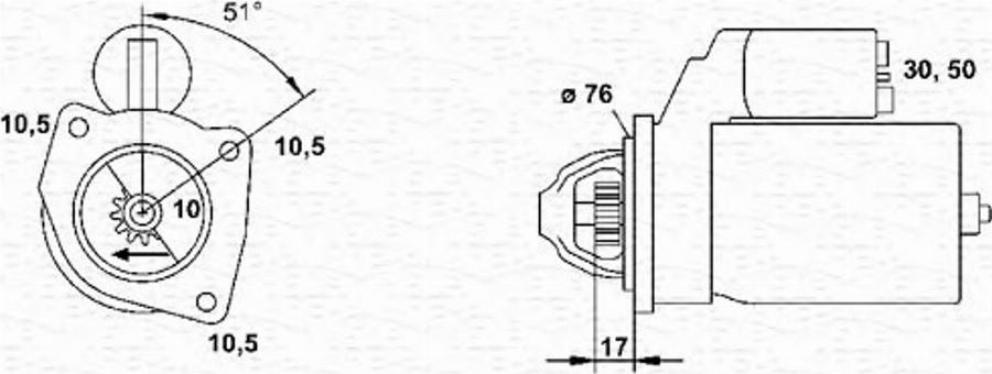 Magneti Marelli 943251458010 - Motorino d'avviamento autozon.pro