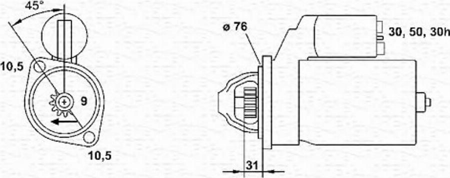 Magneti Marelli 943251419010 - Motorino d'avviamento autozon.pro