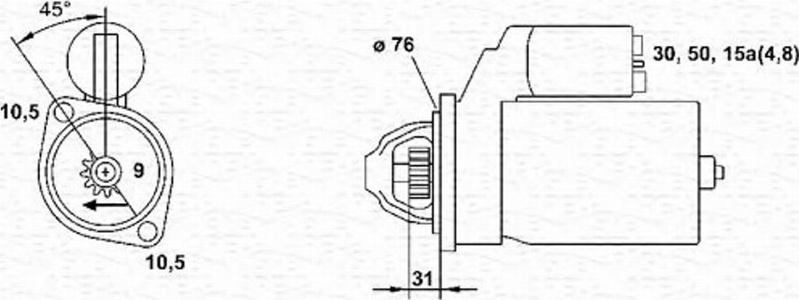 Magneti Marelli 943251485010 - Motorino d'avviamento autozon.pro