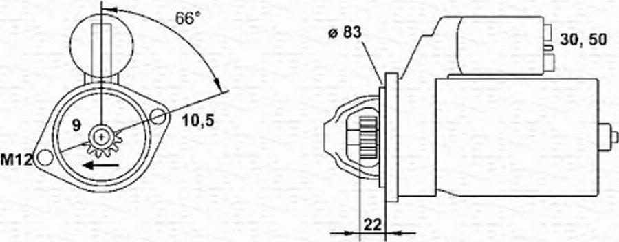 Magneti Marelli 943251644010 - Motorino d'avviamento autozon.pro