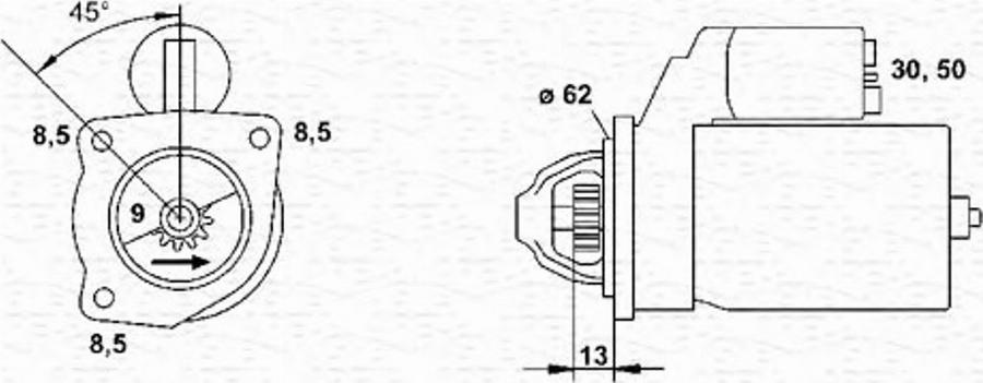 Magneti Marelli 943251871010 - Motorino d'avviamento autozon.pro