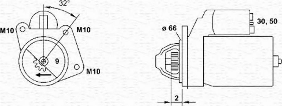 Magneti Marelli 943253144010 - Motorino d'avviamento autozon.pro