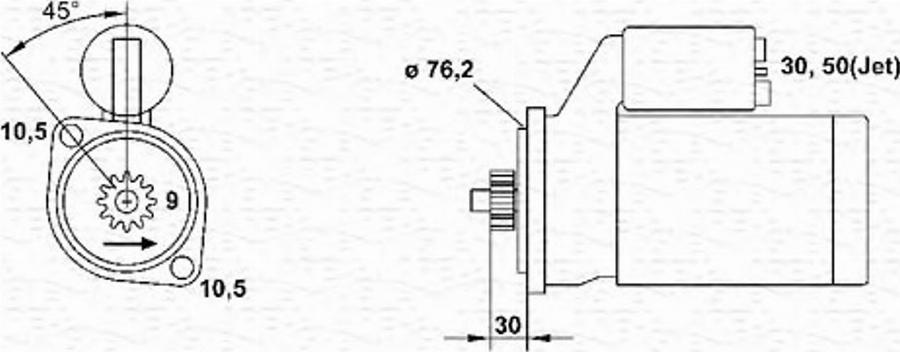 Magneti Marelli 943253156010 - Motorino d'avviamento autozon.pro