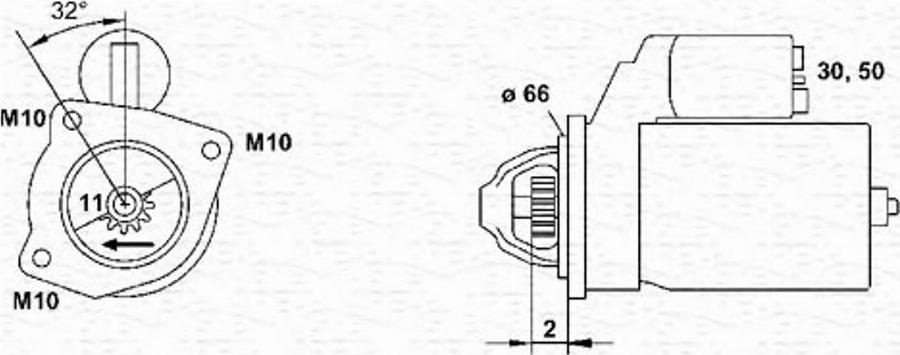 Magneti Marelli 943253105010 - Motorino d'avviamento autozon.pro