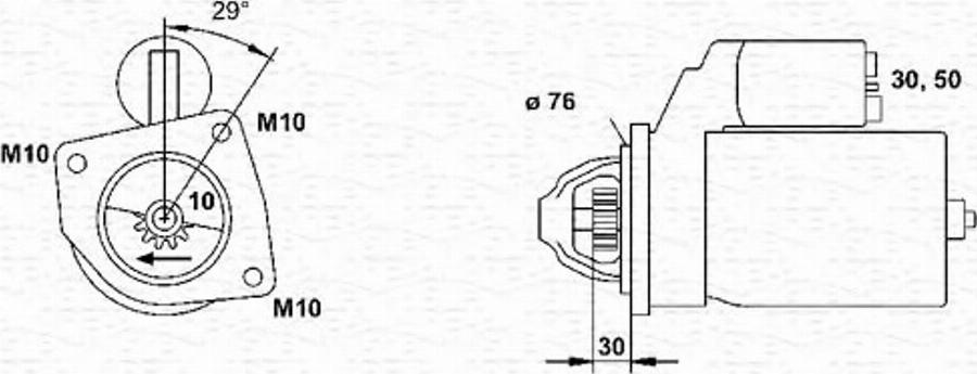 Magneti Marelli 943253103010 - Motorino d'avviamento autozon.pro