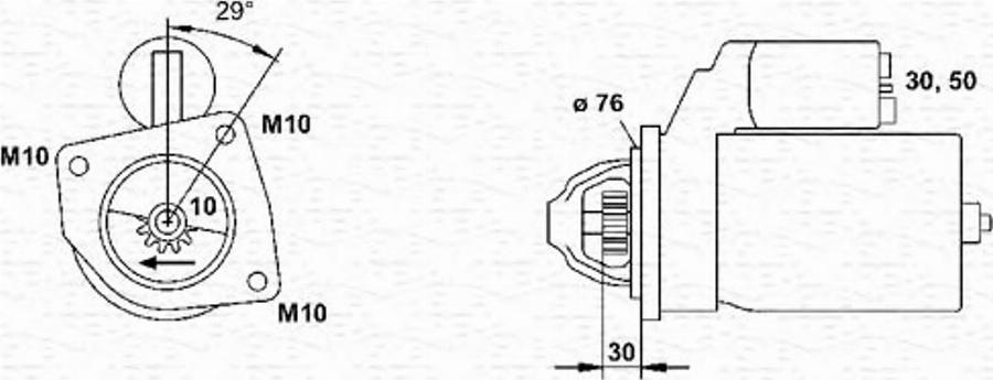 Magneti Marelli 943253102010 - Motorino d'avviamento autozon.pro