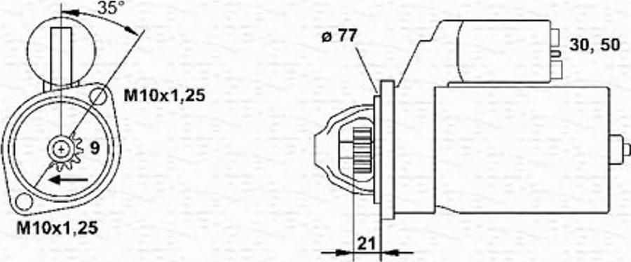 Magneti Marelli 943253210010 - Motorino d'avviamento autozon.pro