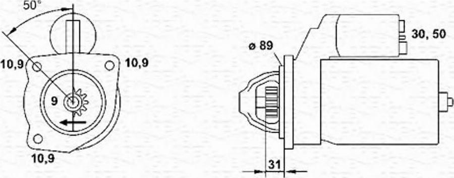 Magneti Marelli 943252071010 - Motorino d'avviamento autozon.pro