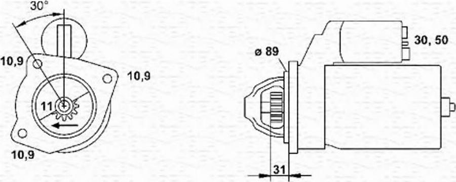 Magneti Marelli 943 25 224 901 0 - Motorino d'avviamento autozon.pro