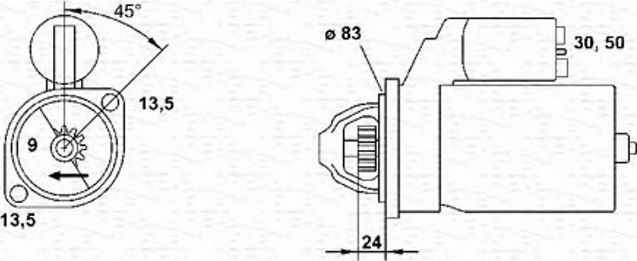 Magneti Marelli 943252281010 - Motorino d'avviamento autozon.pro