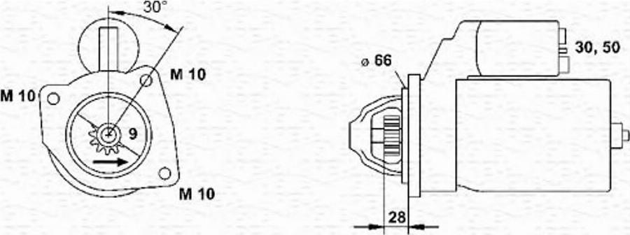 Magneti Marelli 943221534010 - Motorino d'avviamento autozon.pro