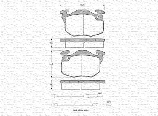 Magneti Marelli 430216170295 - Kit pastiglie freno, Freno a disco autozon.pro