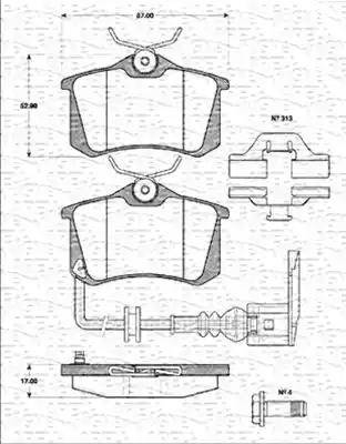 Magneti Marelli 430216170257 - Kit pastiglie freno, Freno a disco autozon.pro