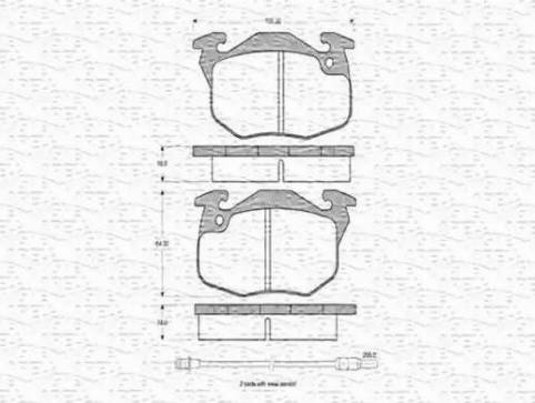 Magneti Marelli 430216170214 - Kit pastiglie freno, Freno a disco autozon.pro