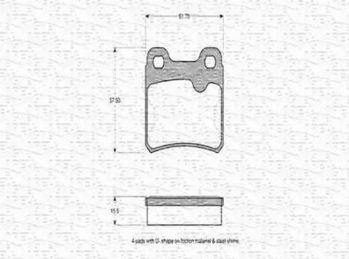 Magneti Marelli 430216170272 - Kit pastiglie freno, Freno a disco autozon.pro