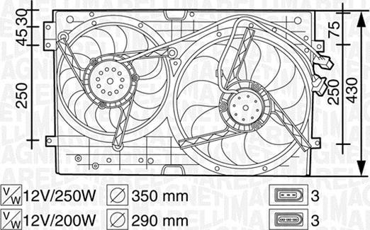 Magneti Marelli 069422258010 - Ventola, Raffreddamento motore autozon.pro