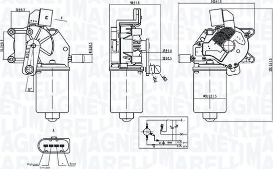 Magneti Marelli 064376600010 - Motore tergicristallo autozon.pro