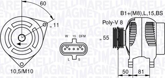 Magneti Marelli 063536550050 - Alternatore autozon.pro