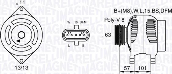 Magneti Marelli 063536550080 - Alternatore autozon.pro