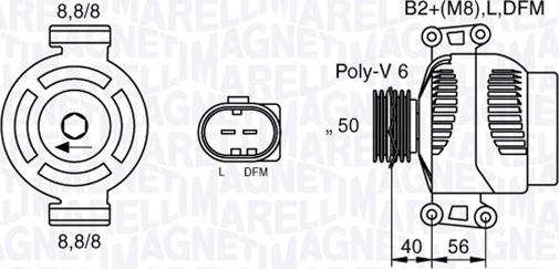 Magneti Marelli 063536250020 - Alternatore autozon.pro