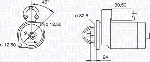 Magneti Marelli 063521090120 - Motorino d'avviamento autozon.pro