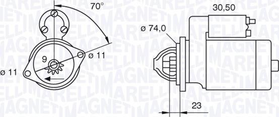 Magneti Marelli 063521090350 - Motorino d'avviamento autozon.pro