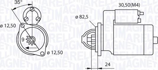 Magneti Marelli 063521093570 - Motorino d'avviamento autozon.pro