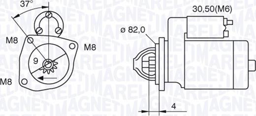 Magneti Marelli 063521093000 - Motorino d'avviamento autozon.pro