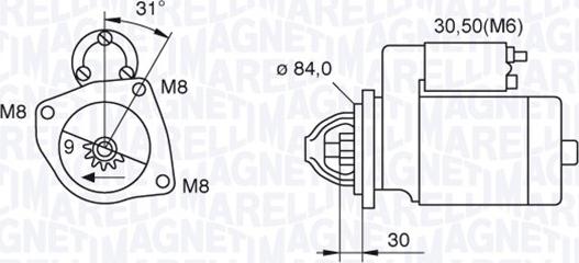 Magneti Marelli 063521093070 - Motorino d'avviamento autozon.pro