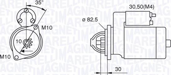 Magneti Marelli 063521092500 - Motorino d'avviamento autozon.pro