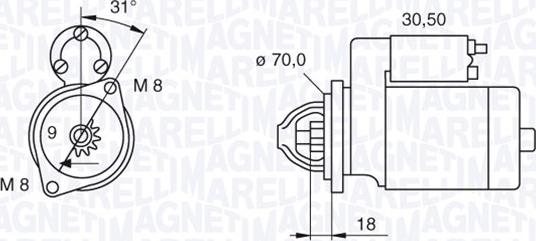 Magneti Marelli 063521060140 - Motorino d'avviamento autozon.pro