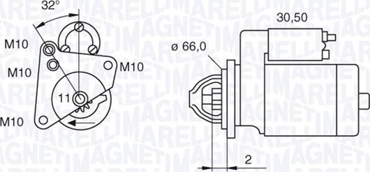 Magneti Marelli 063521081800 - Motorino d'avviamento autozon.pro